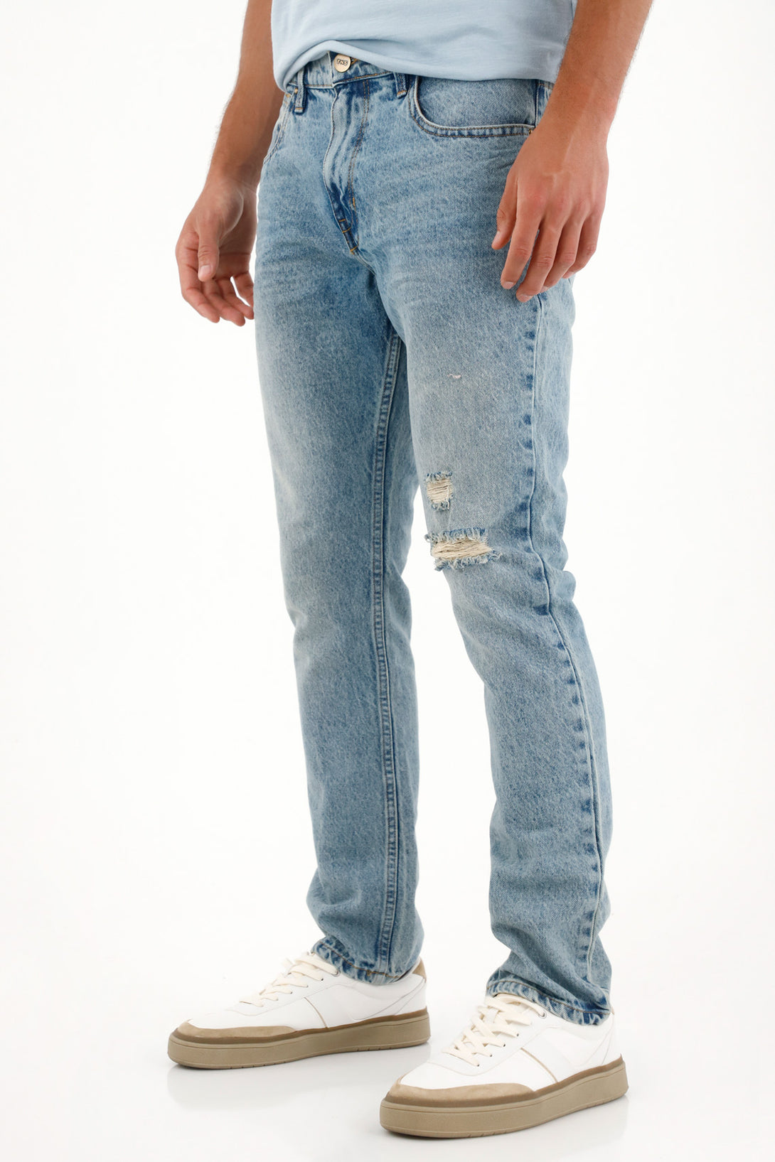 Men's Classic Blue Ripped Jeans