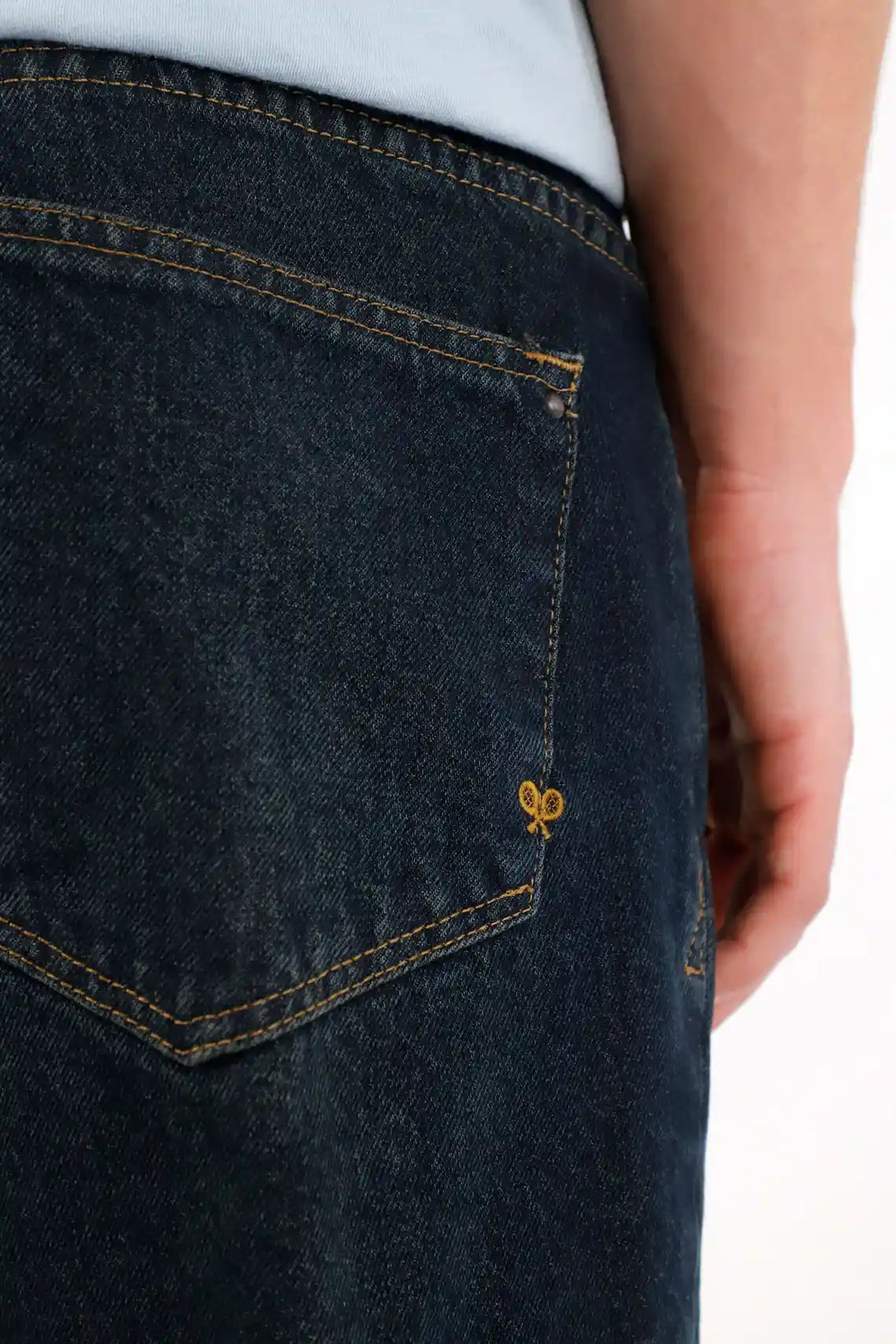 Medium Rise Straight Jeans in Blue for Men