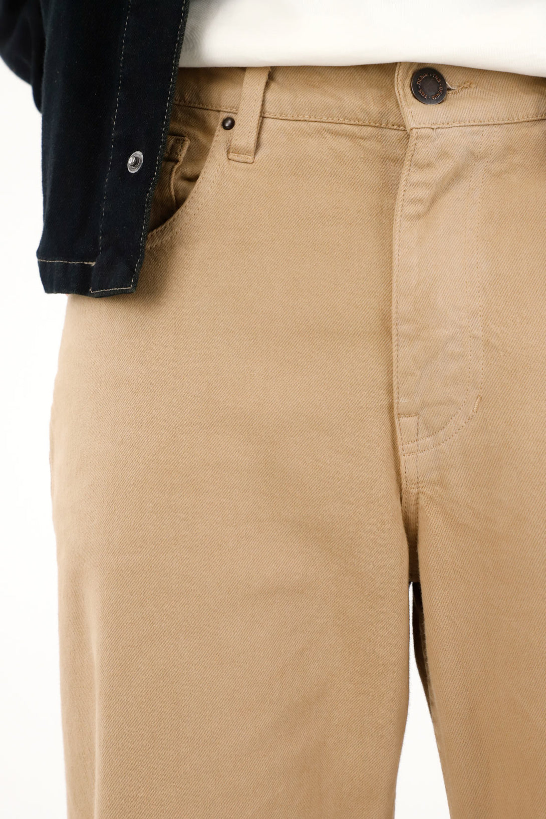 Men's Mid-Rise Loose Fit Pants in Ecru