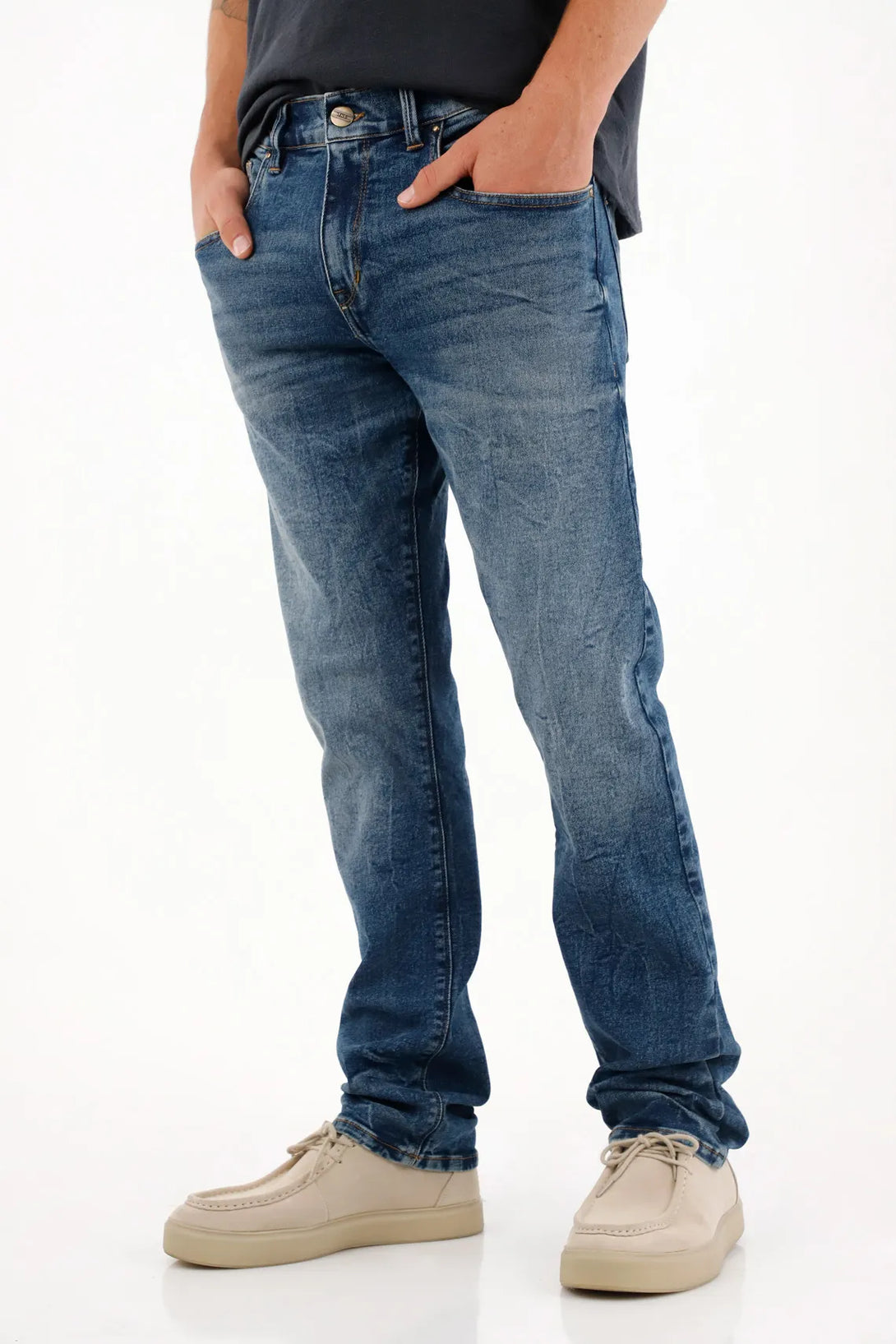 Jean con efecto craquelado para hombre