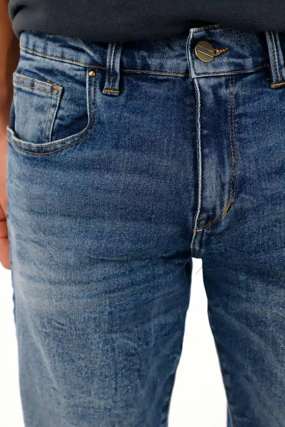 Jean con efecto craquelado para hombre
