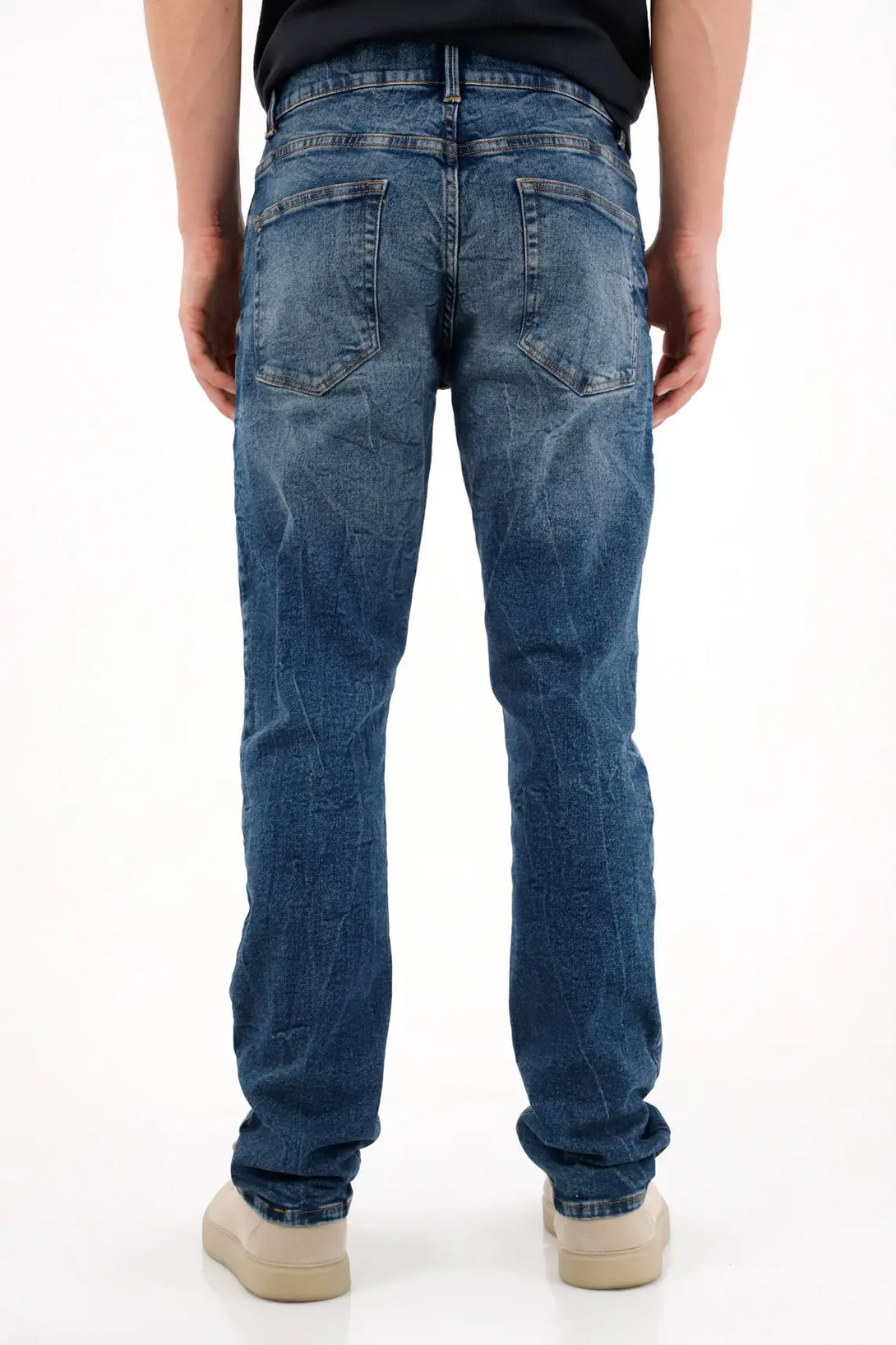 Jean con efecto craquelado para hombre