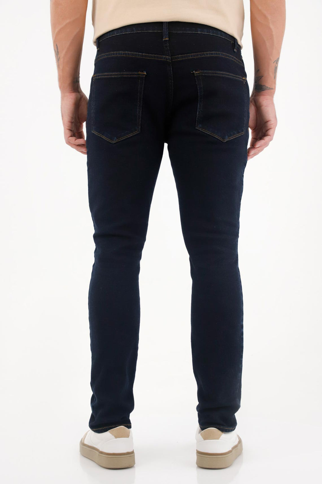 Jean Skinny tiro medio azul para hombre