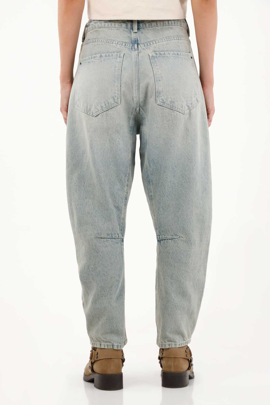 Horseshoe Five-Pocket Blue Jeans for Women