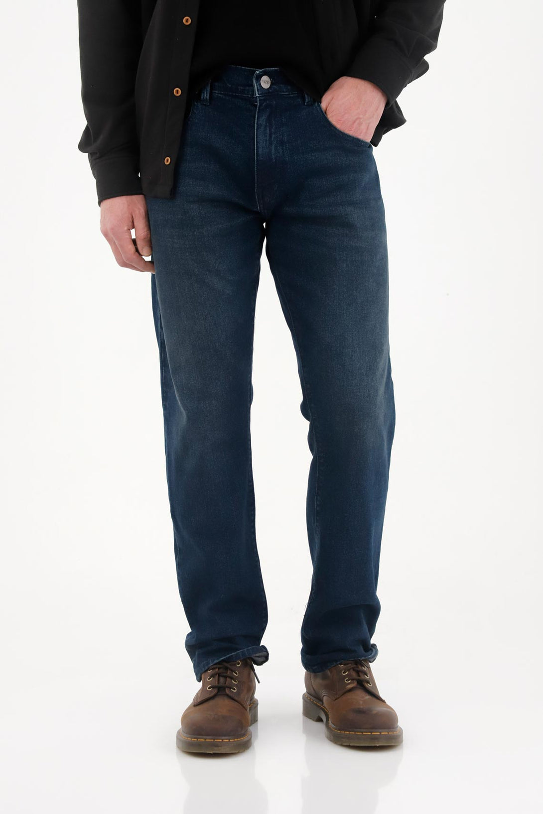 Straight Jeans in Dark Blue for Men