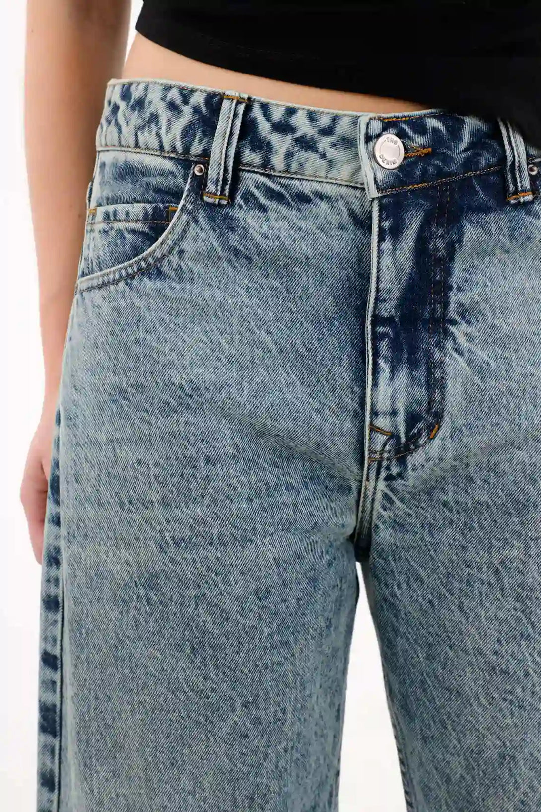 Medium Blue Slouchy Jeans for Women