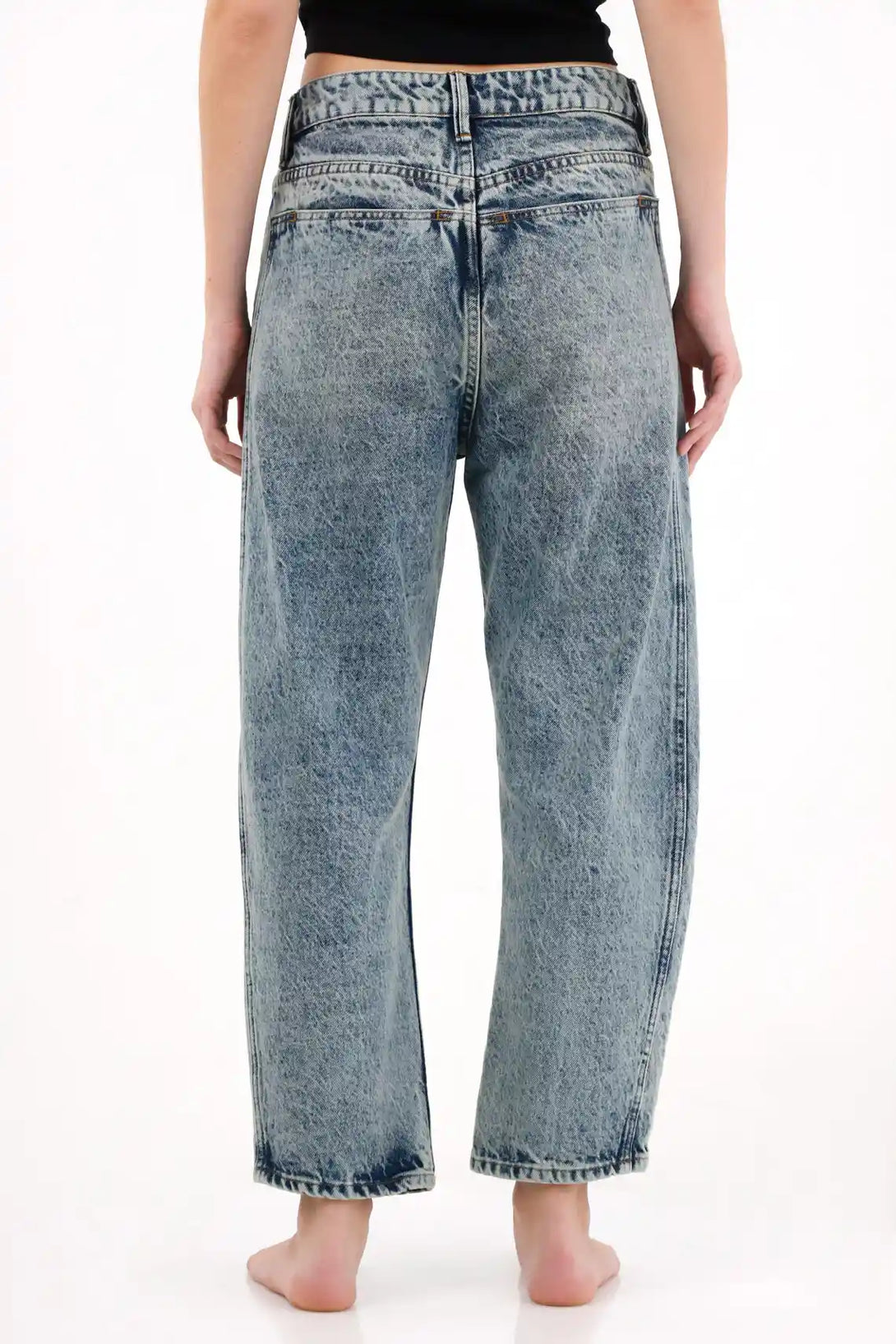 Medium Blue Slouchy Jeans for Women