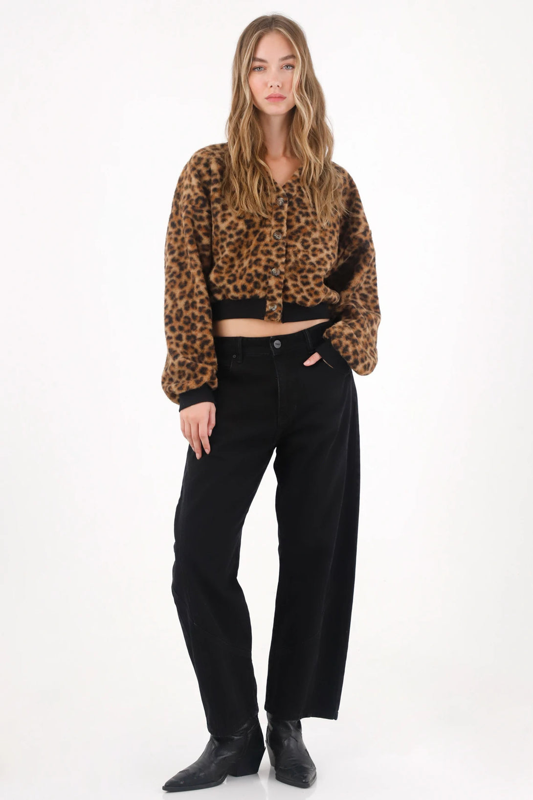 Slouchy Jeans black denim for women