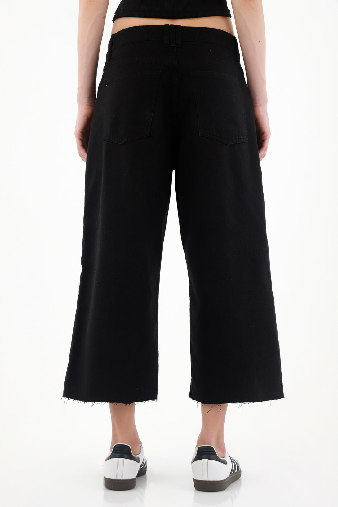 Women's Black Cropped Pants