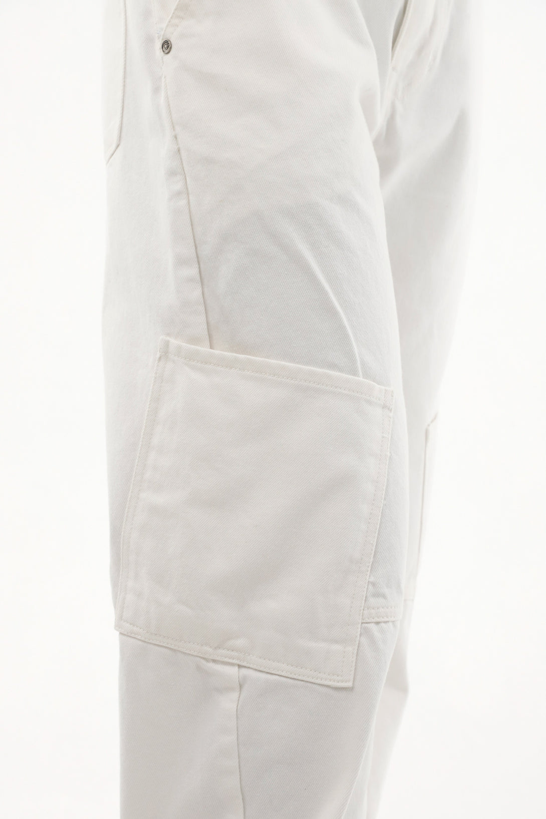 Women's Raw Straight Pants with Side Pockets