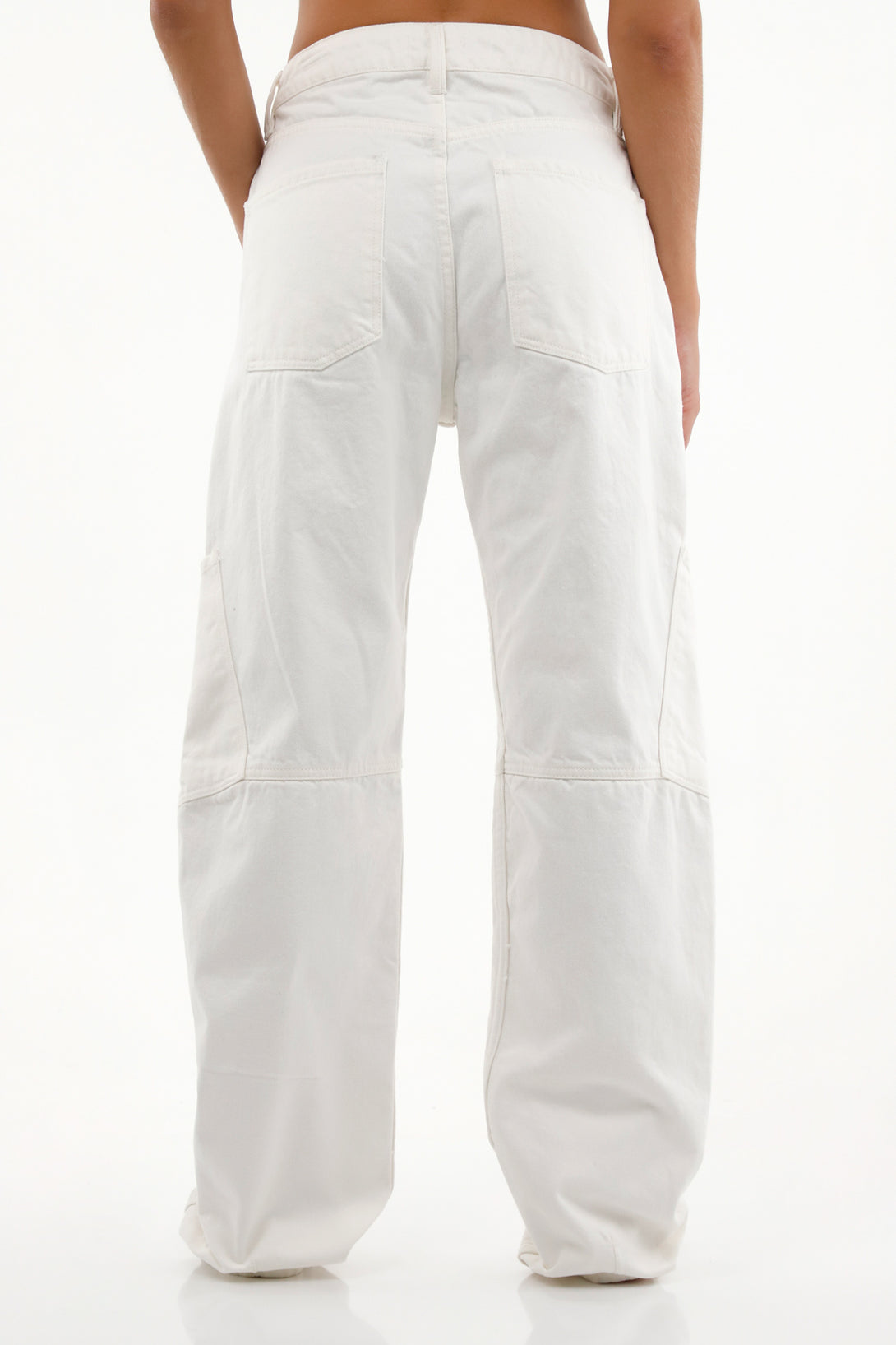 Women's Raw Straight Pants with Side Pockets