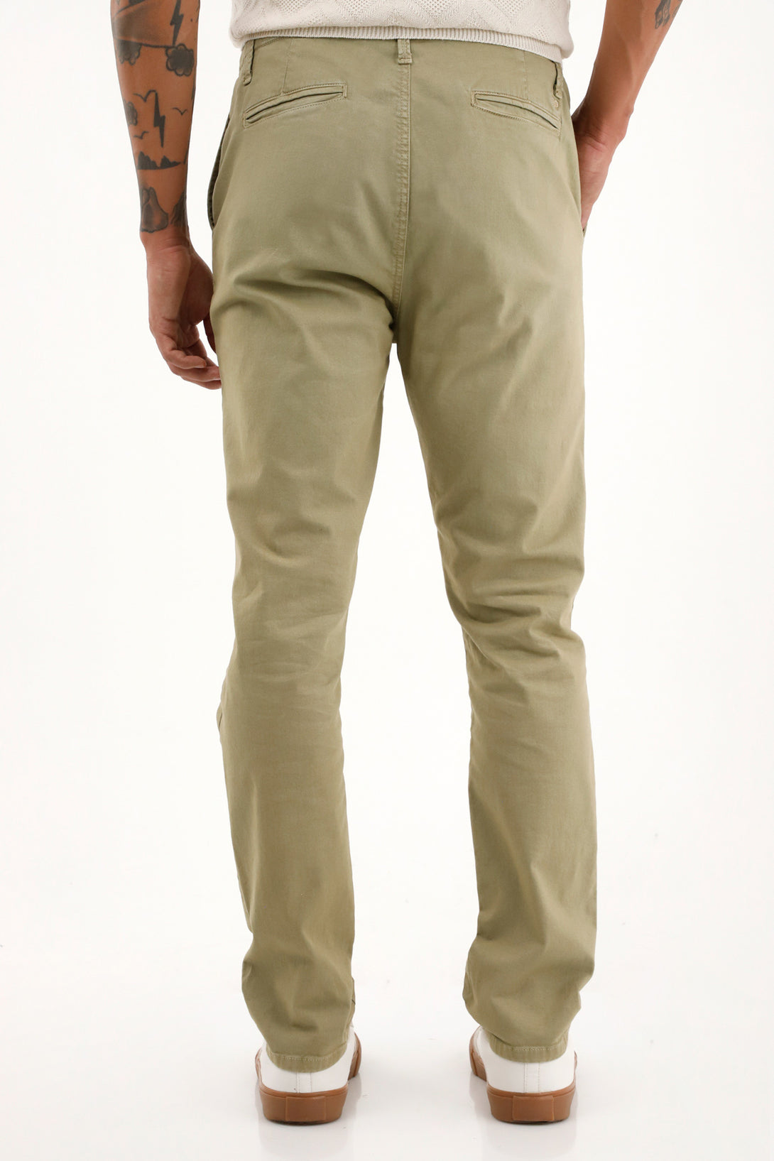 Men's green chino pants