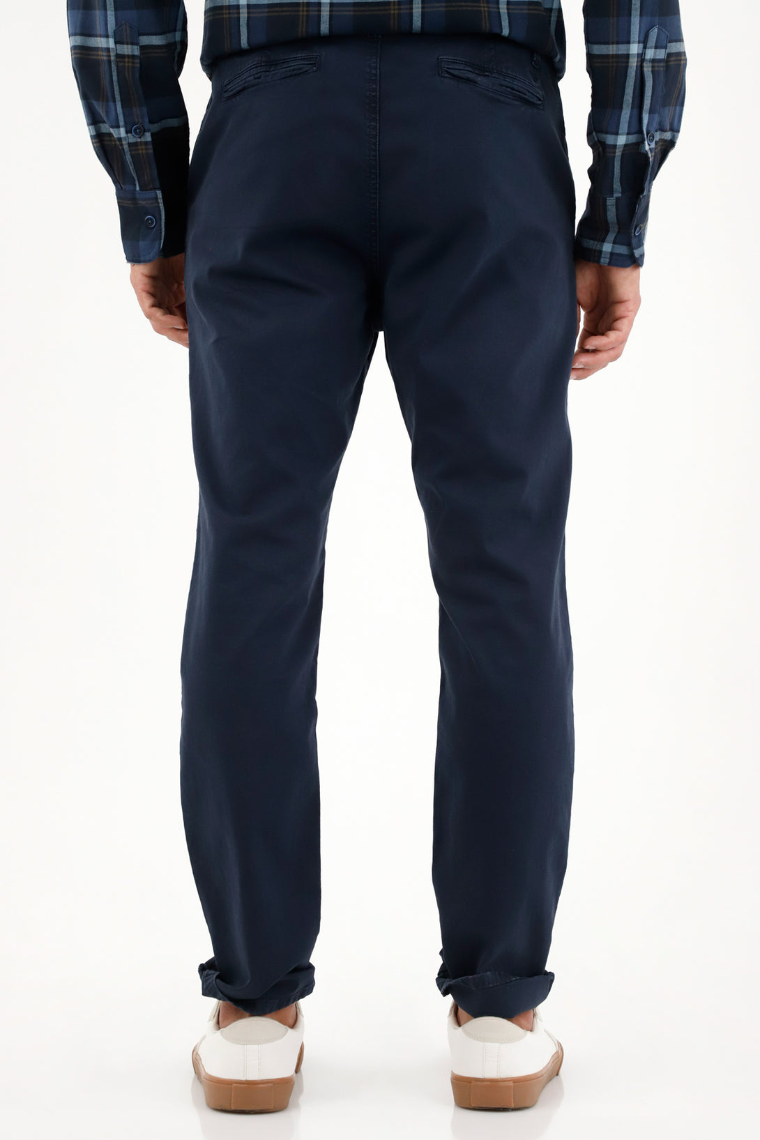 Pantalón tipo chino azul para hombre