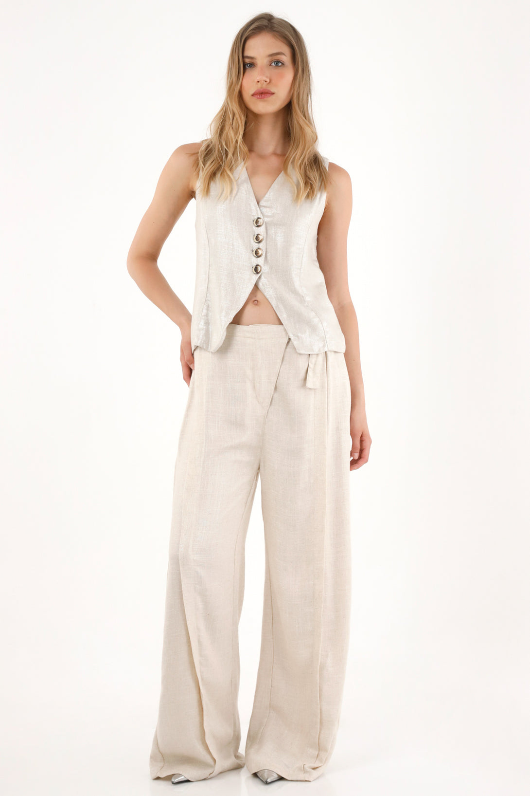 Women’s Grey Wide Leg Pants