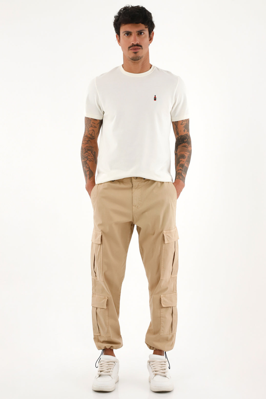 Men's Brown Cargo Pocket Jogger Pants