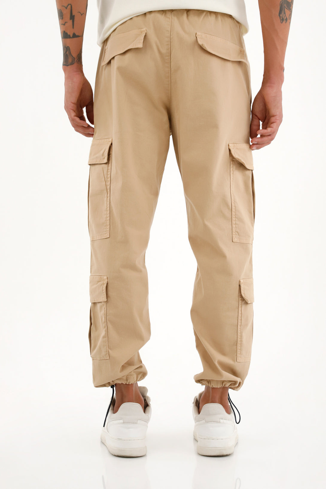 Men's Brown Cargo Pocket Jogger Pants