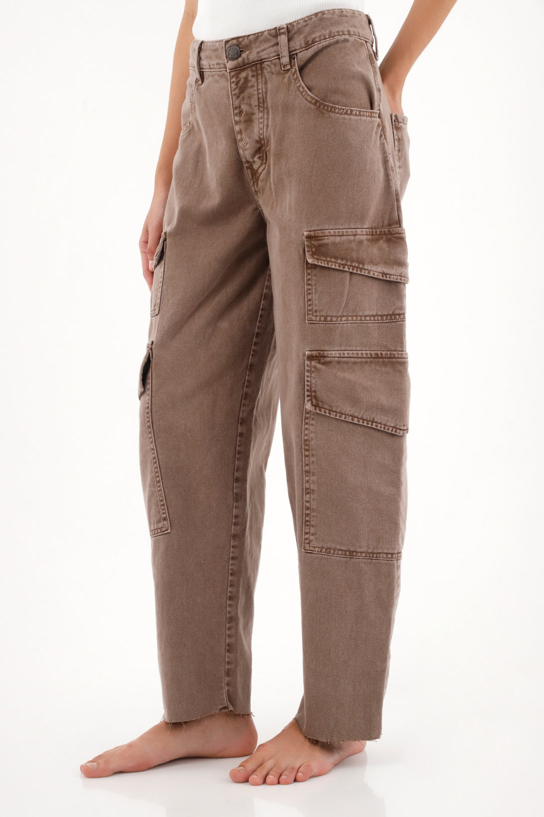 Women's Brown Horseshoe Cargo Pants