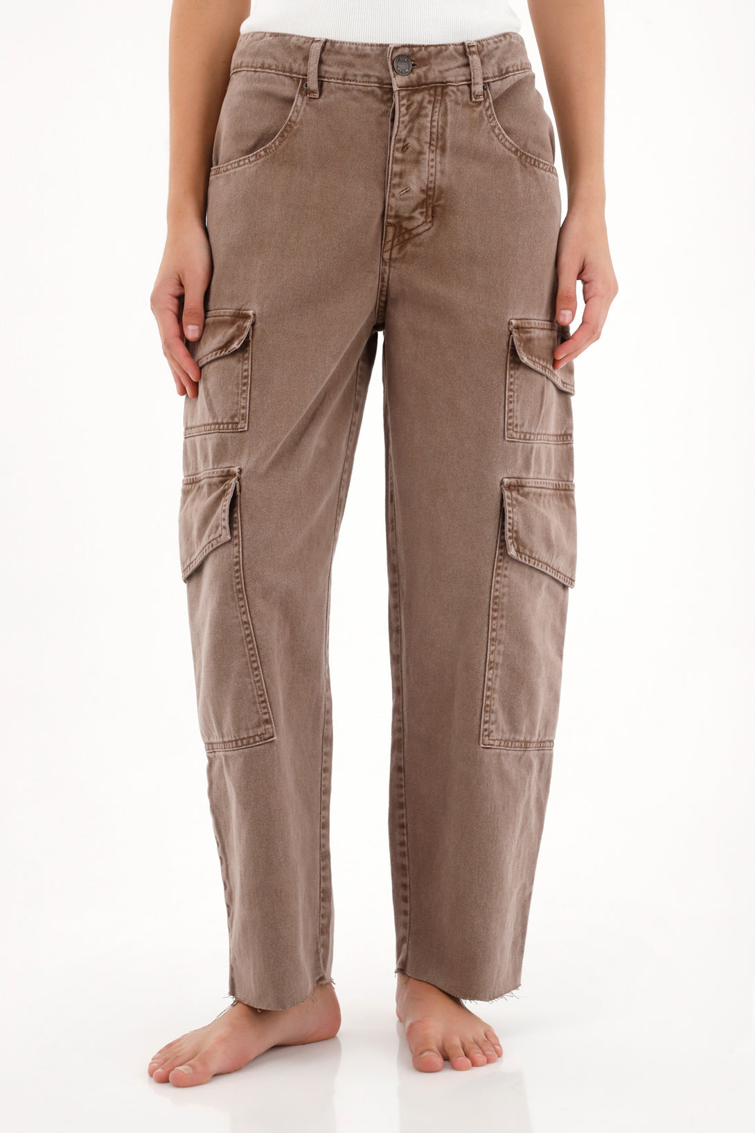 Women's Brown Horseshoe Cargo Pants