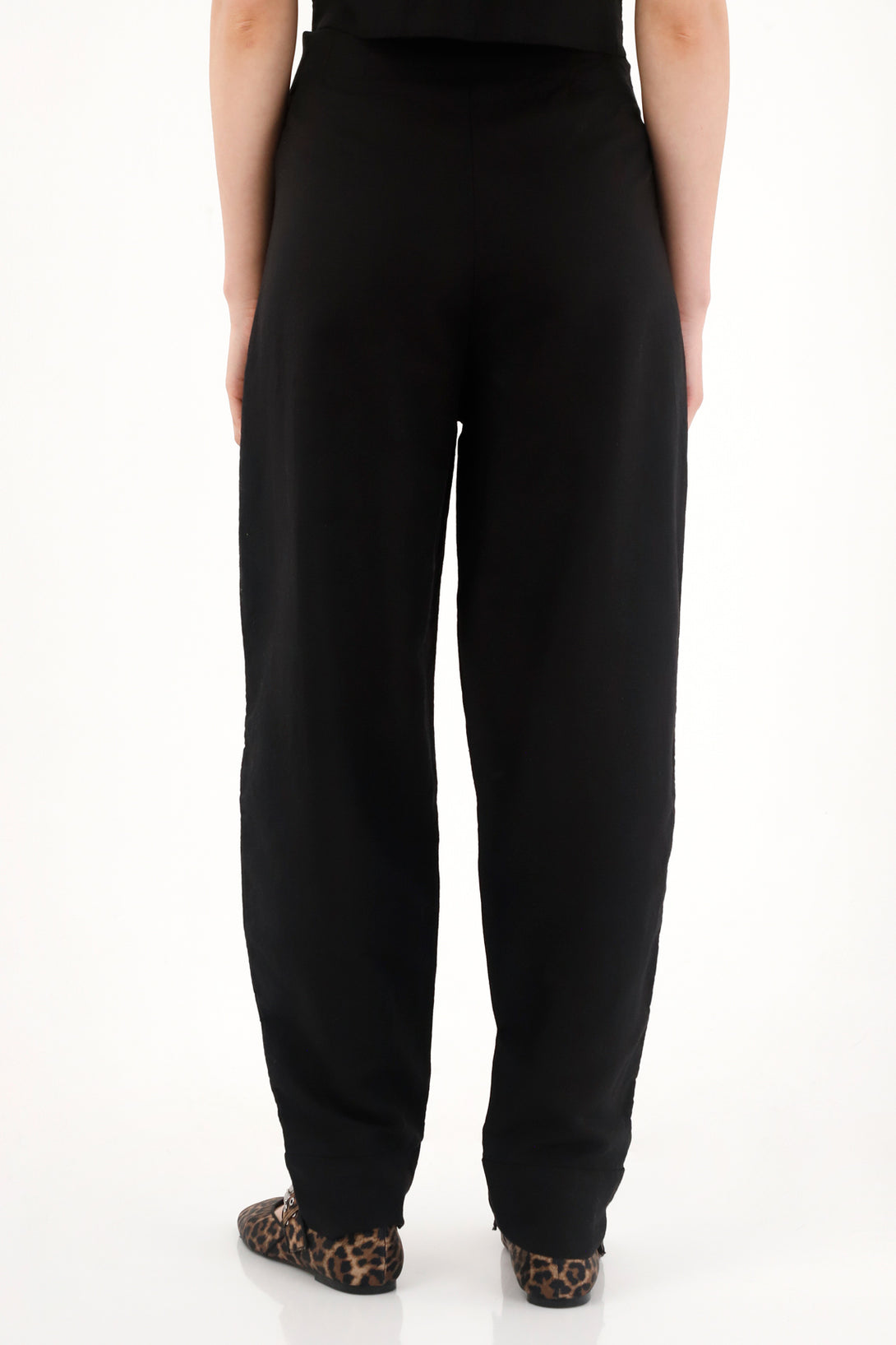 Women's Black 100% Linen Chino Pants