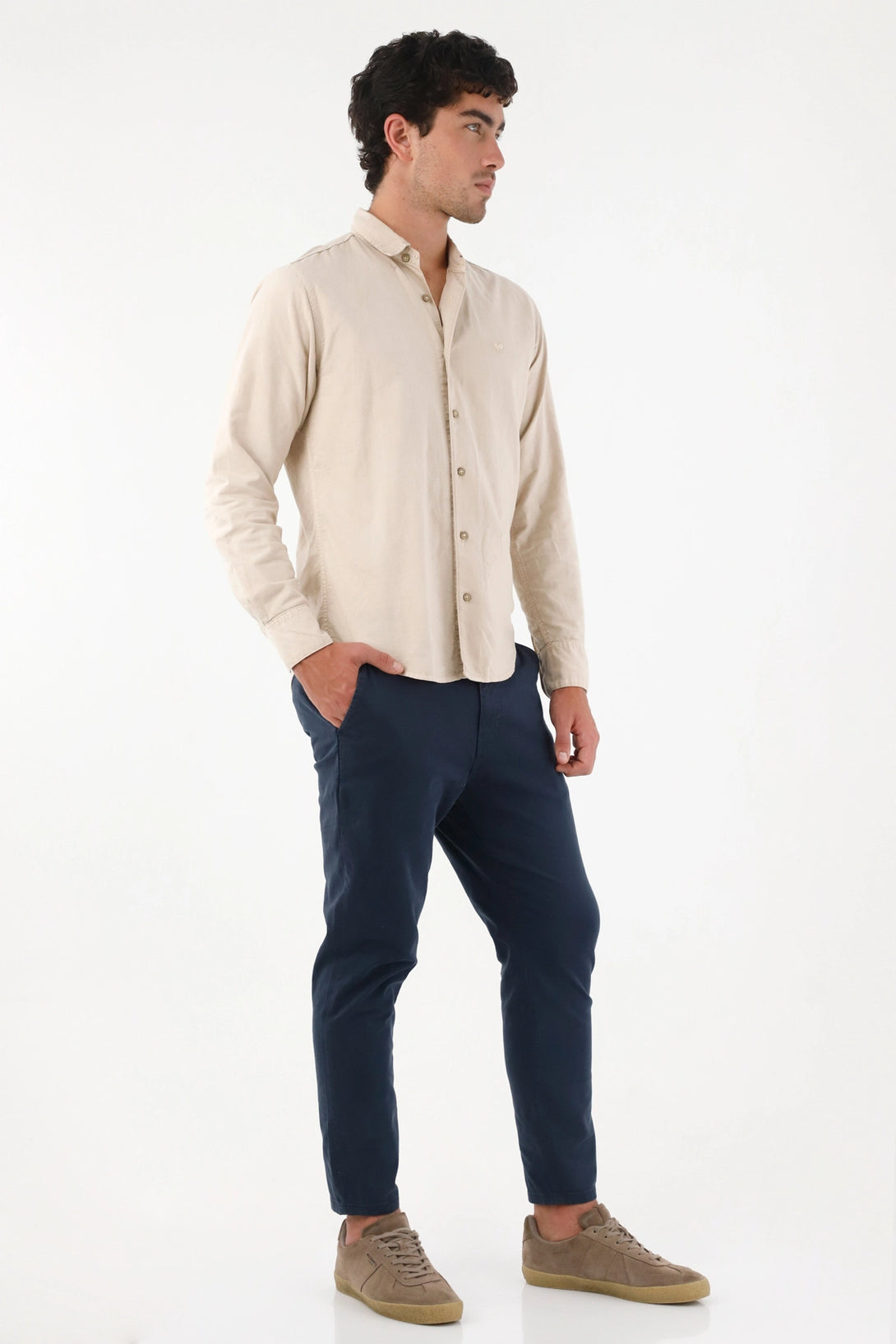 Pantalón chino azul para hombre