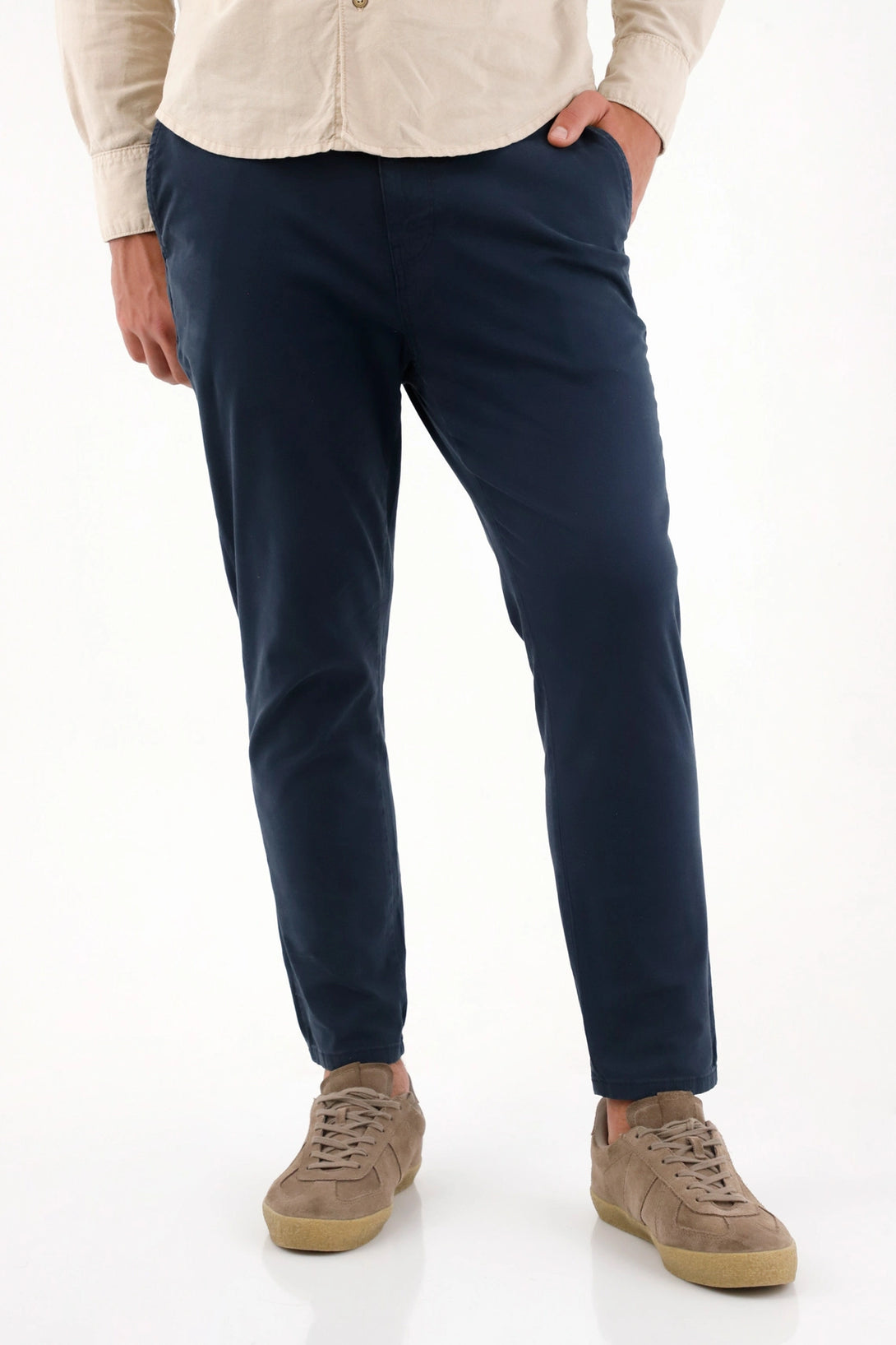 Pantalón chino azul para hombre