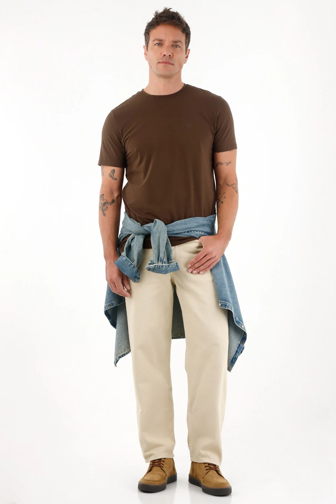 Pantalón Loose en bull denim crudo para hombre