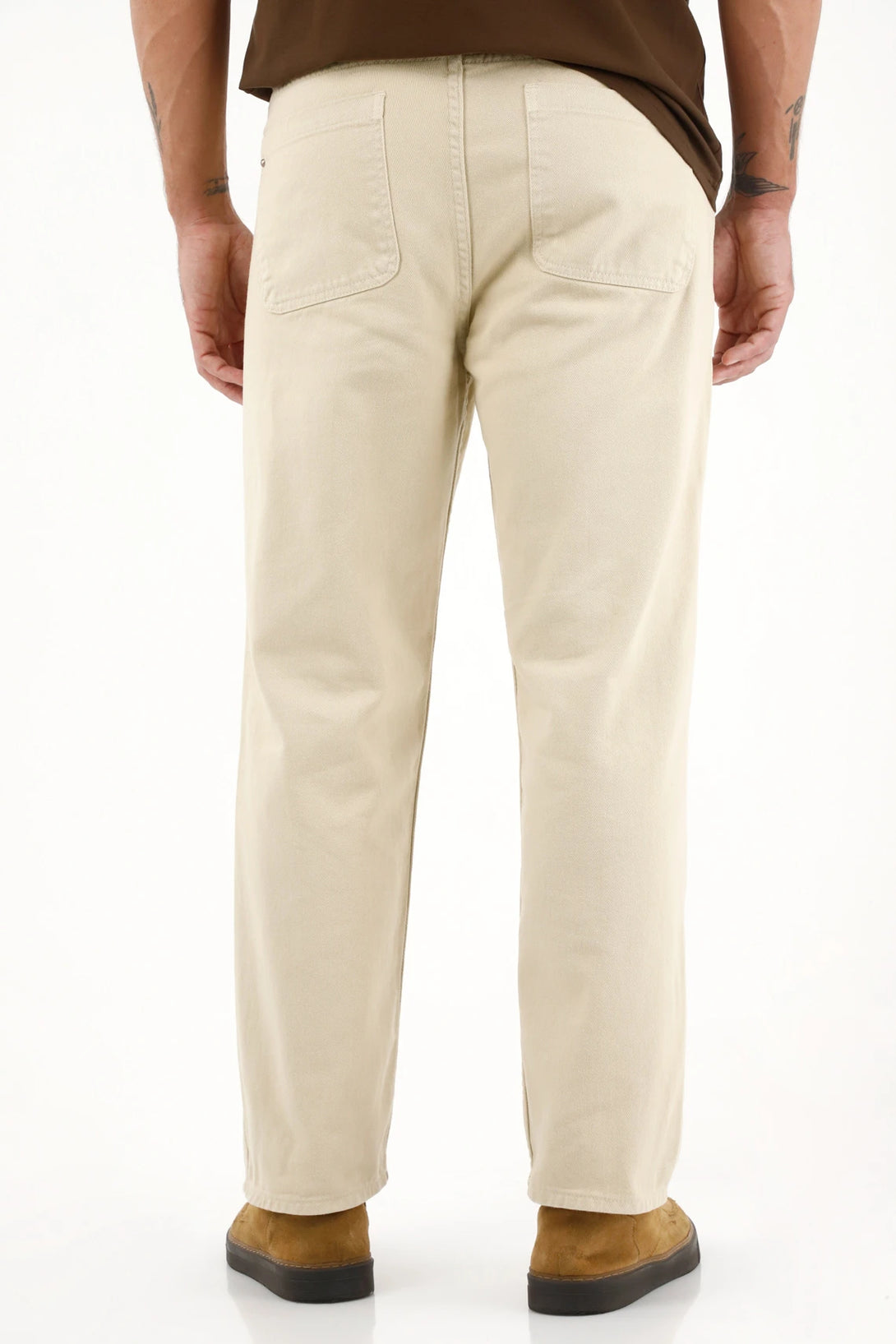 Pantalón Loose en bull denim crudo para hombre