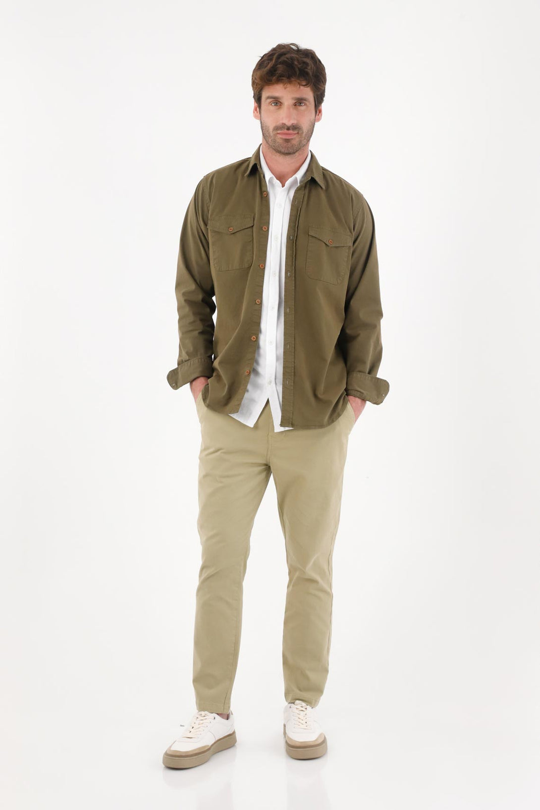 Green Chino Pants for Men