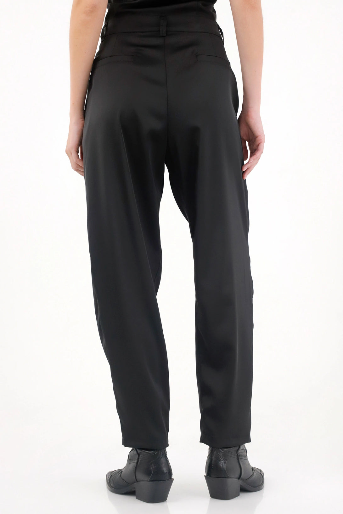 Black Satin Pants for Women