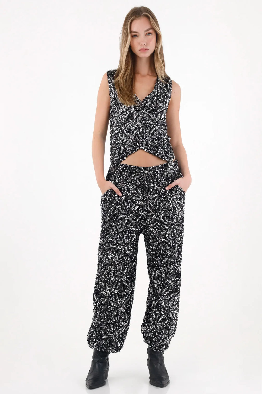 Women's Sequin Jogger Pants