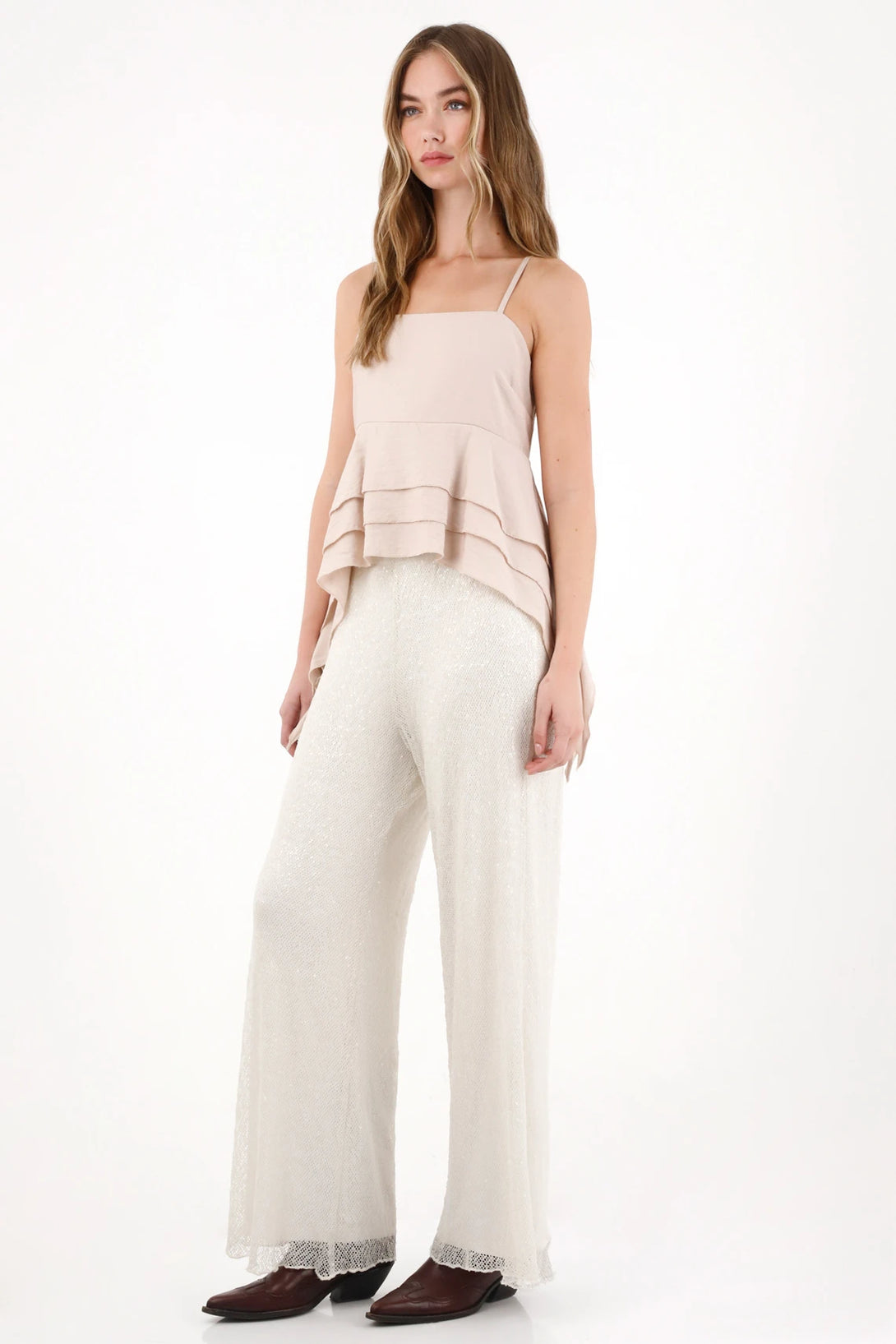 Wide Leg Sequin Pants for Women