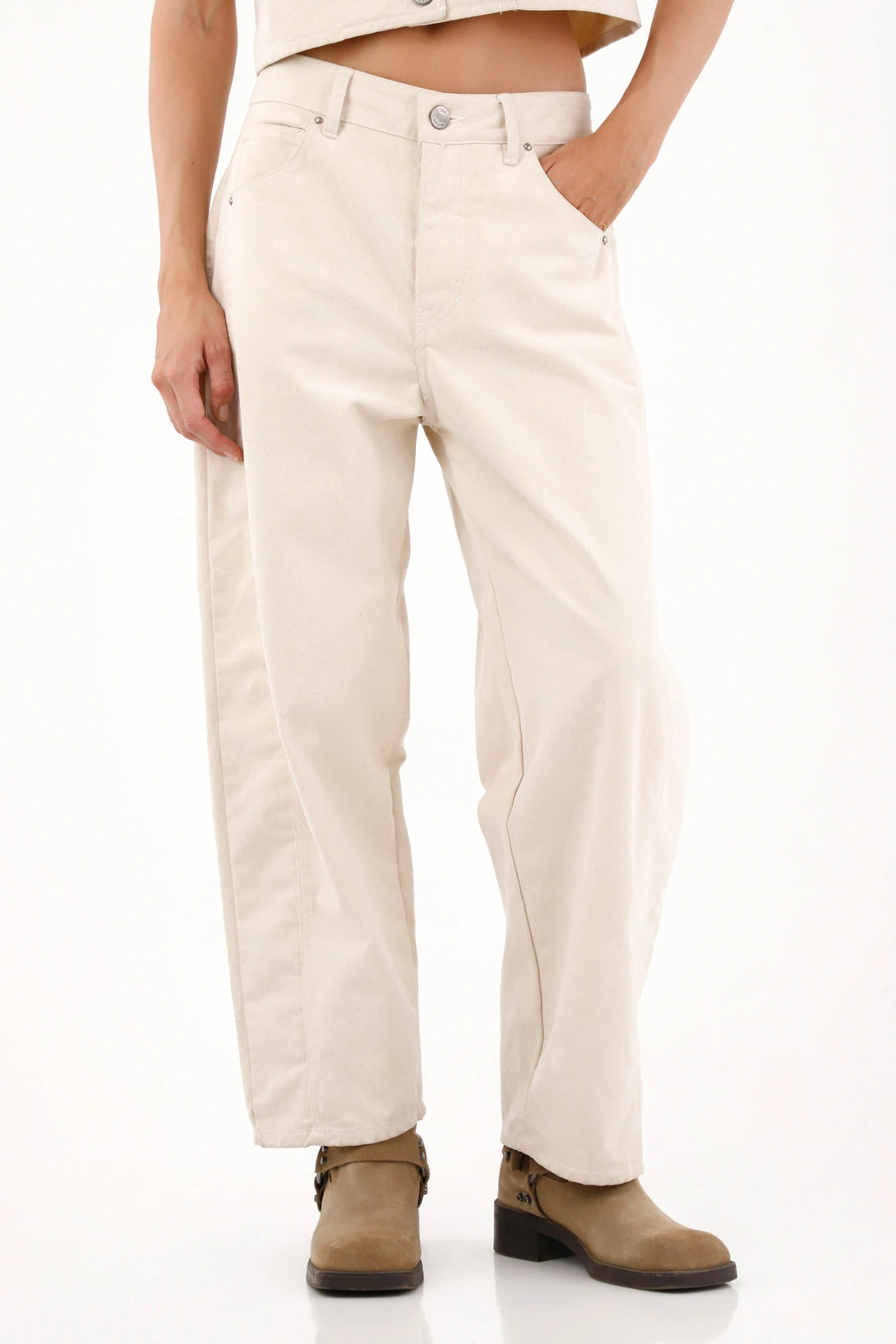 Off-White Velvet Horseshoe Jeans for Women