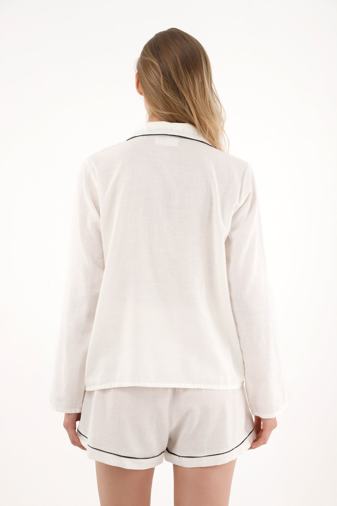 Women's Long Sleeve Top and Shorts Pajama Set