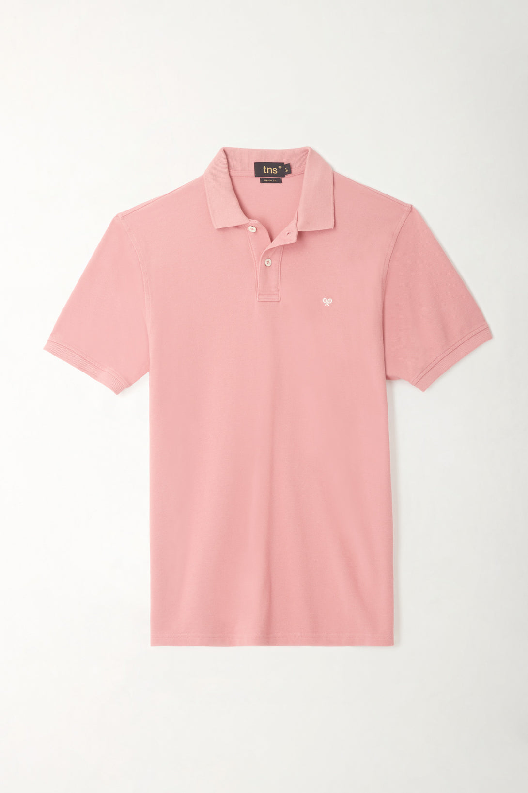 Polo rosada con raqueta multicolor para hombre