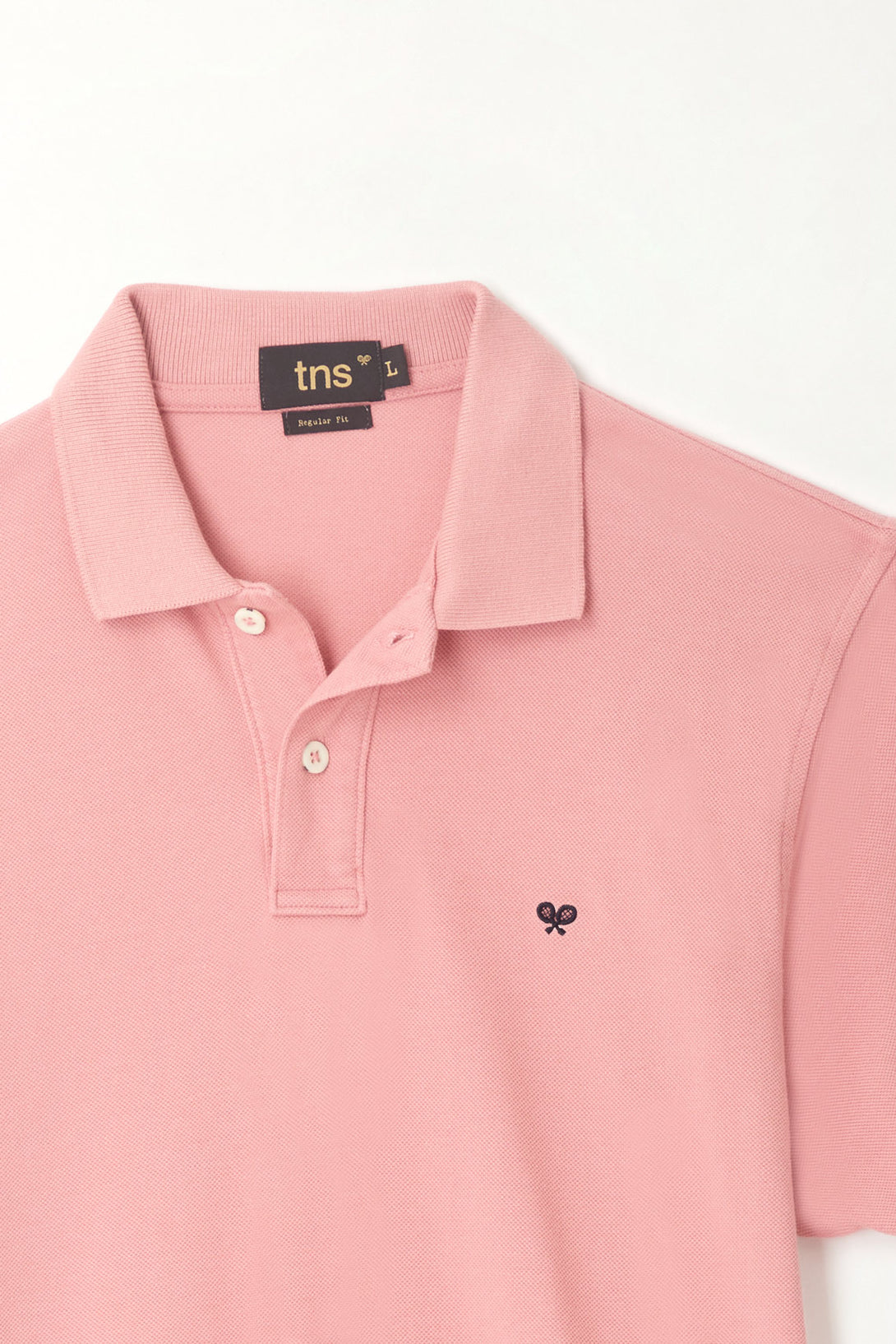 Polo rosada con raqueta multicolor para hombre