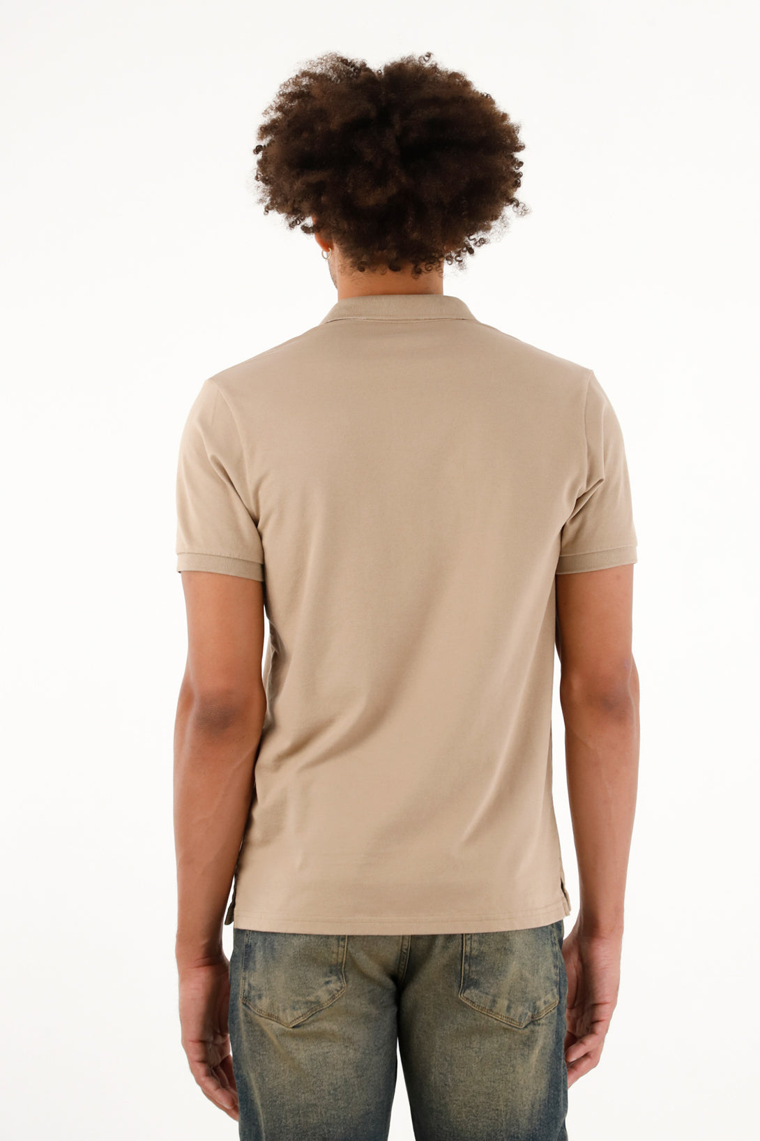 Men's Fitted Brown Polo Shirt