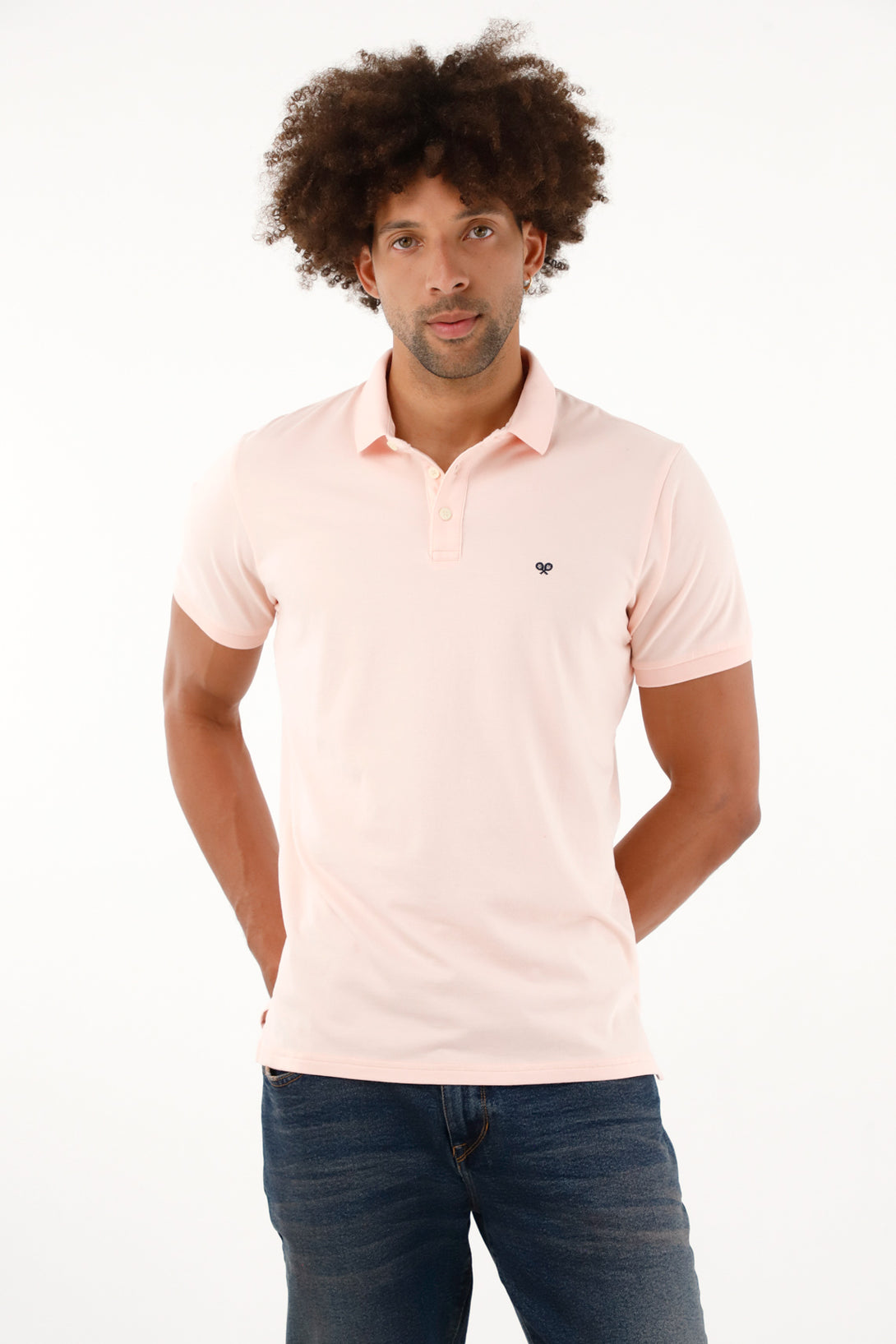 Men's Slim Fit Pink Polo Shirt