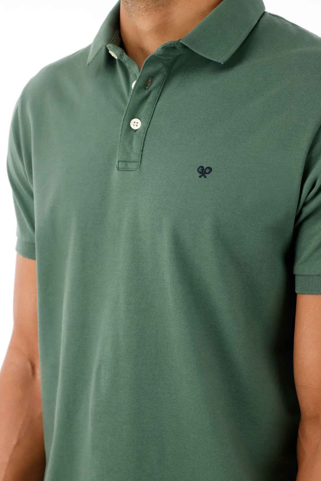 Men's green polo shirt