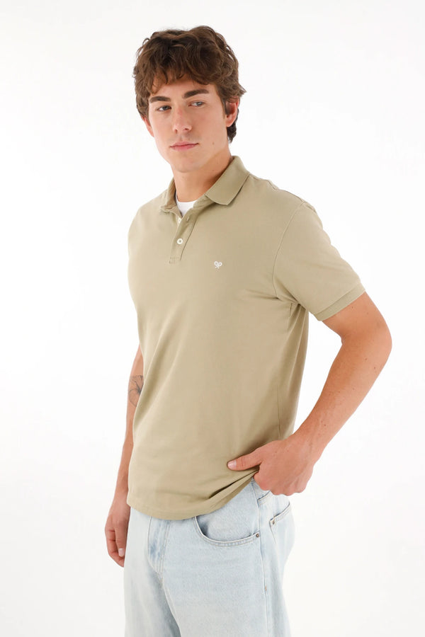 Men's green mini racket polo shirt