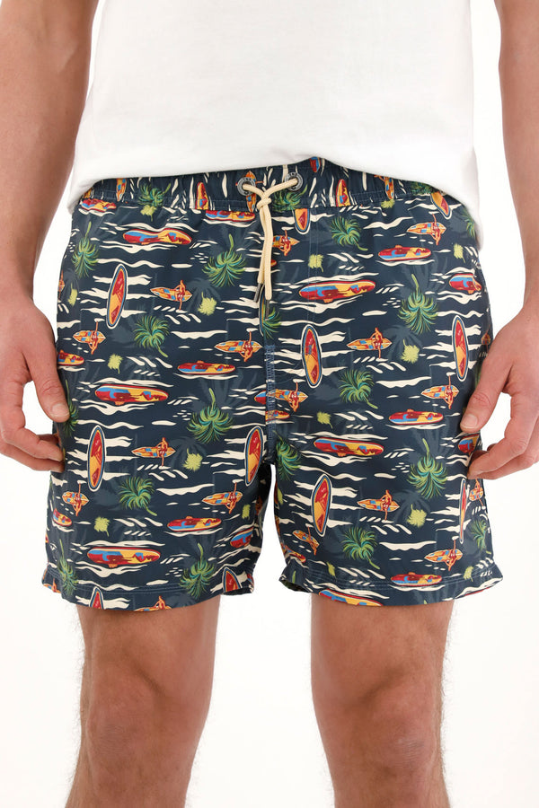 Men's Lobster Print Swim Trunks