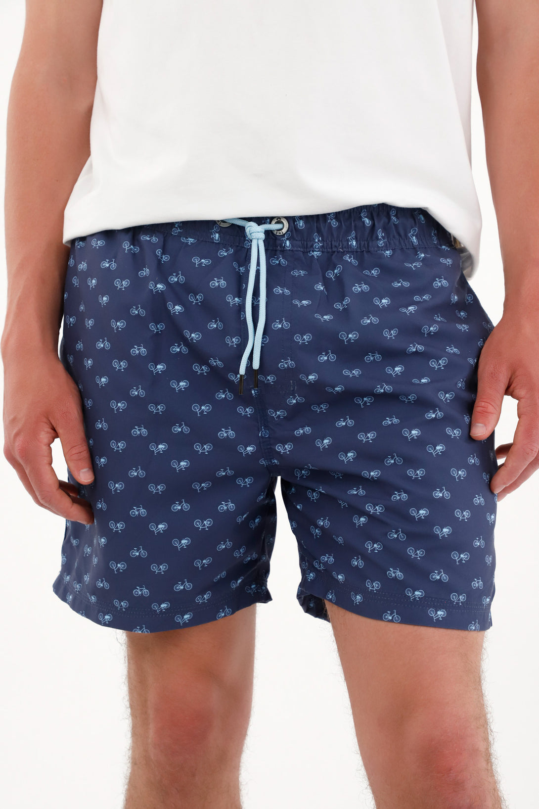 Men's Bicycle Print Swim Trunks