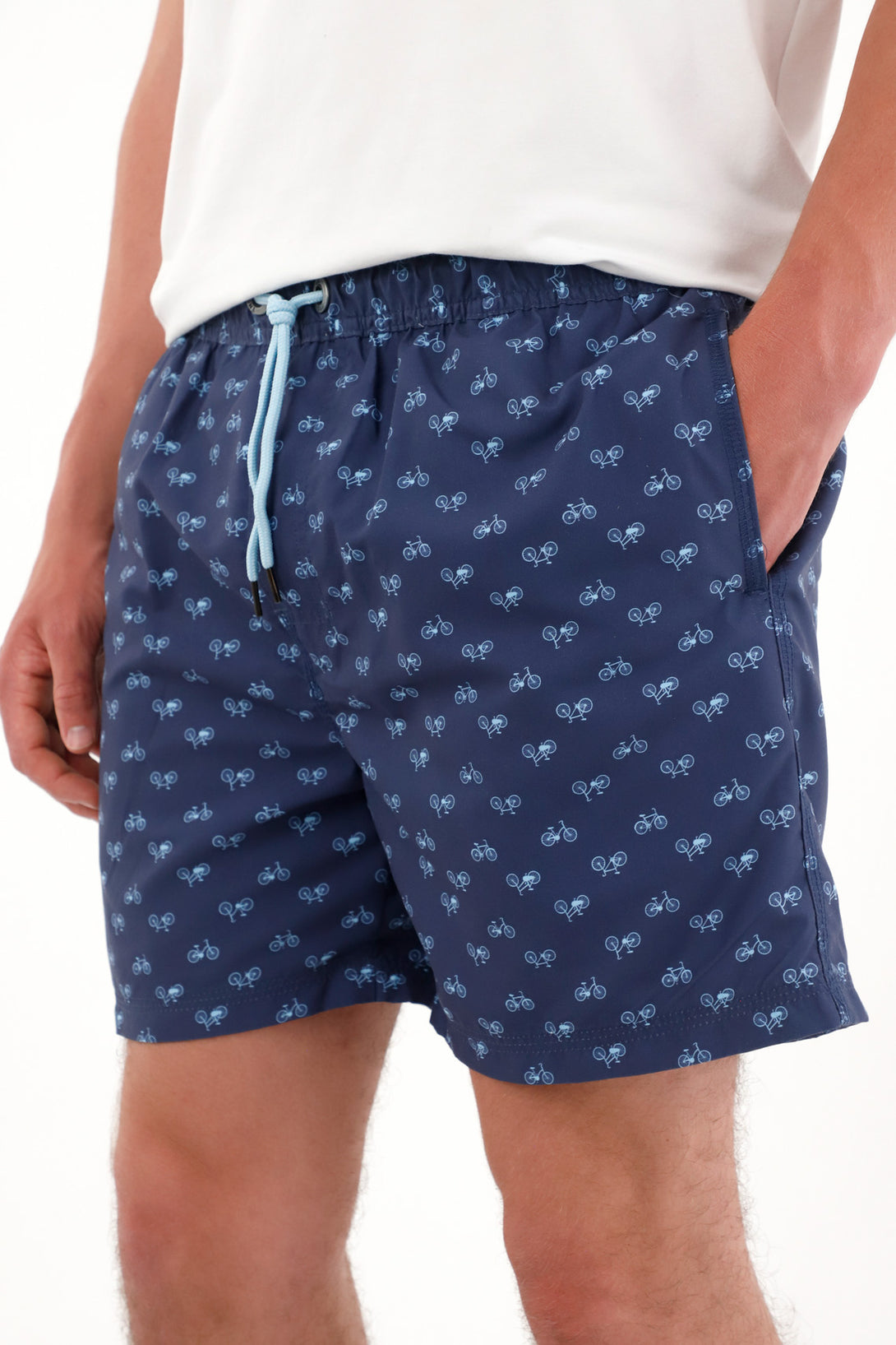 Men's Bicycle Print Swim Trunks