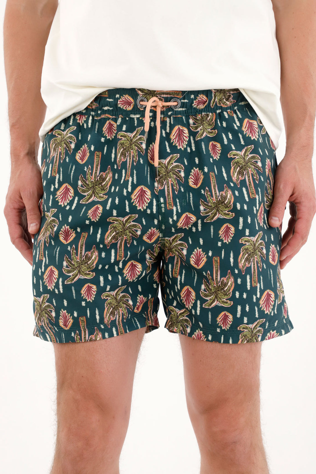 Men's Palm Print Swim Trunks
