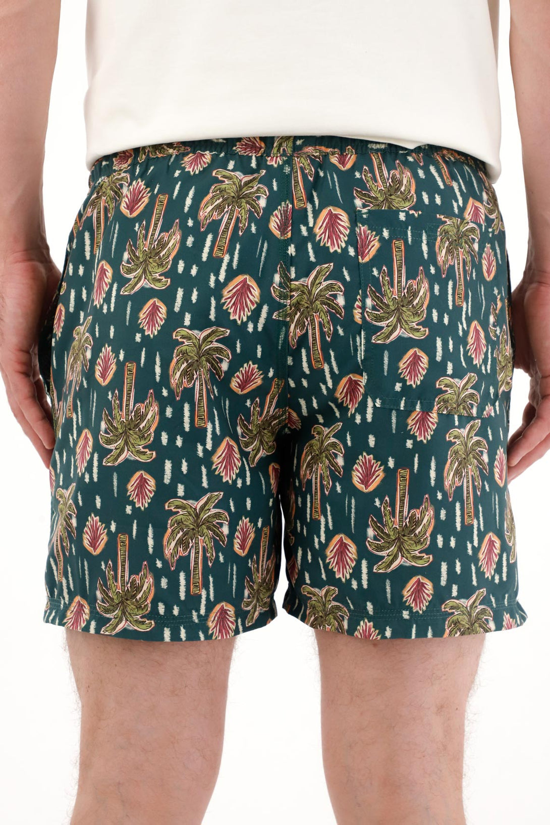 Men's Palm Print Swim Trunks