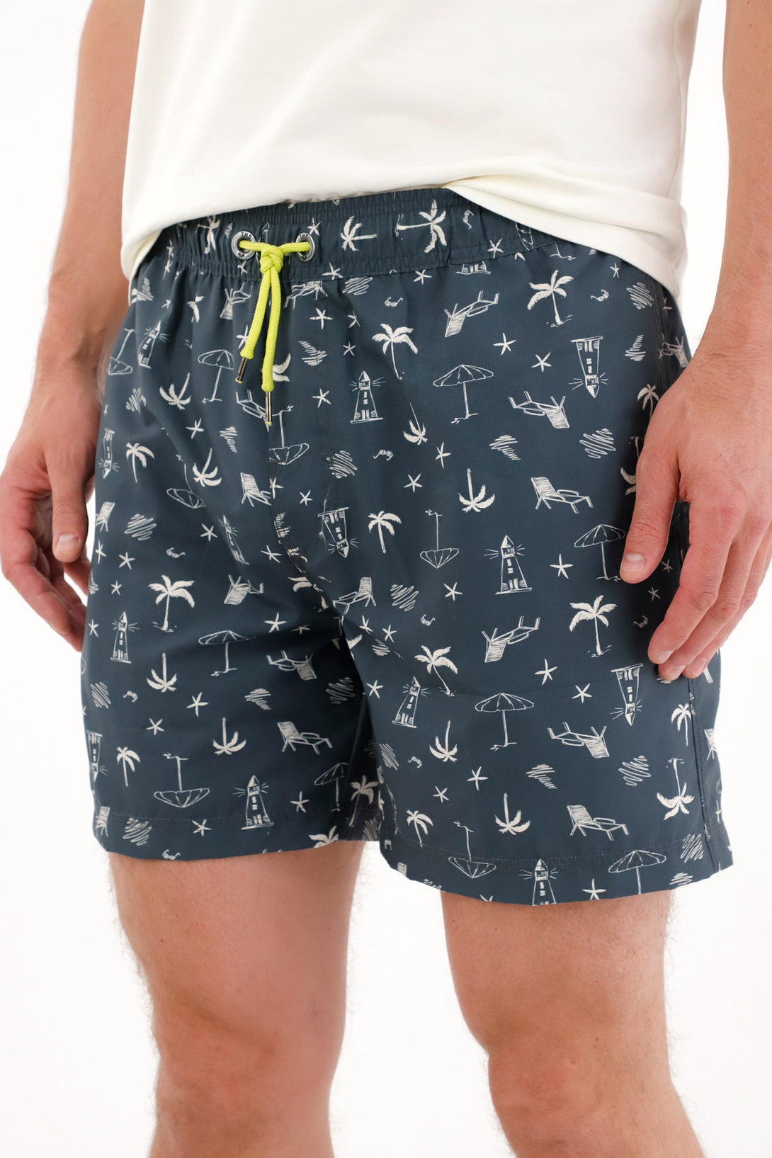 Men's Beach Print Swim Shorts