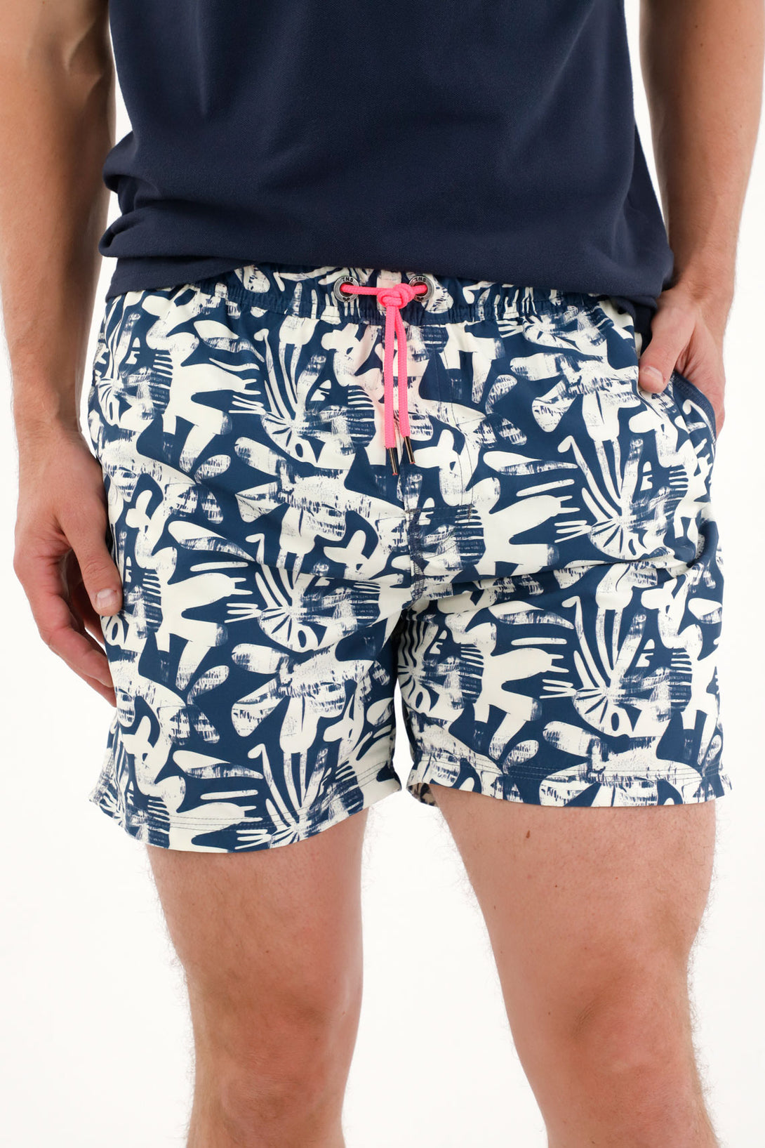Men's Abstract Print Swim Trunks