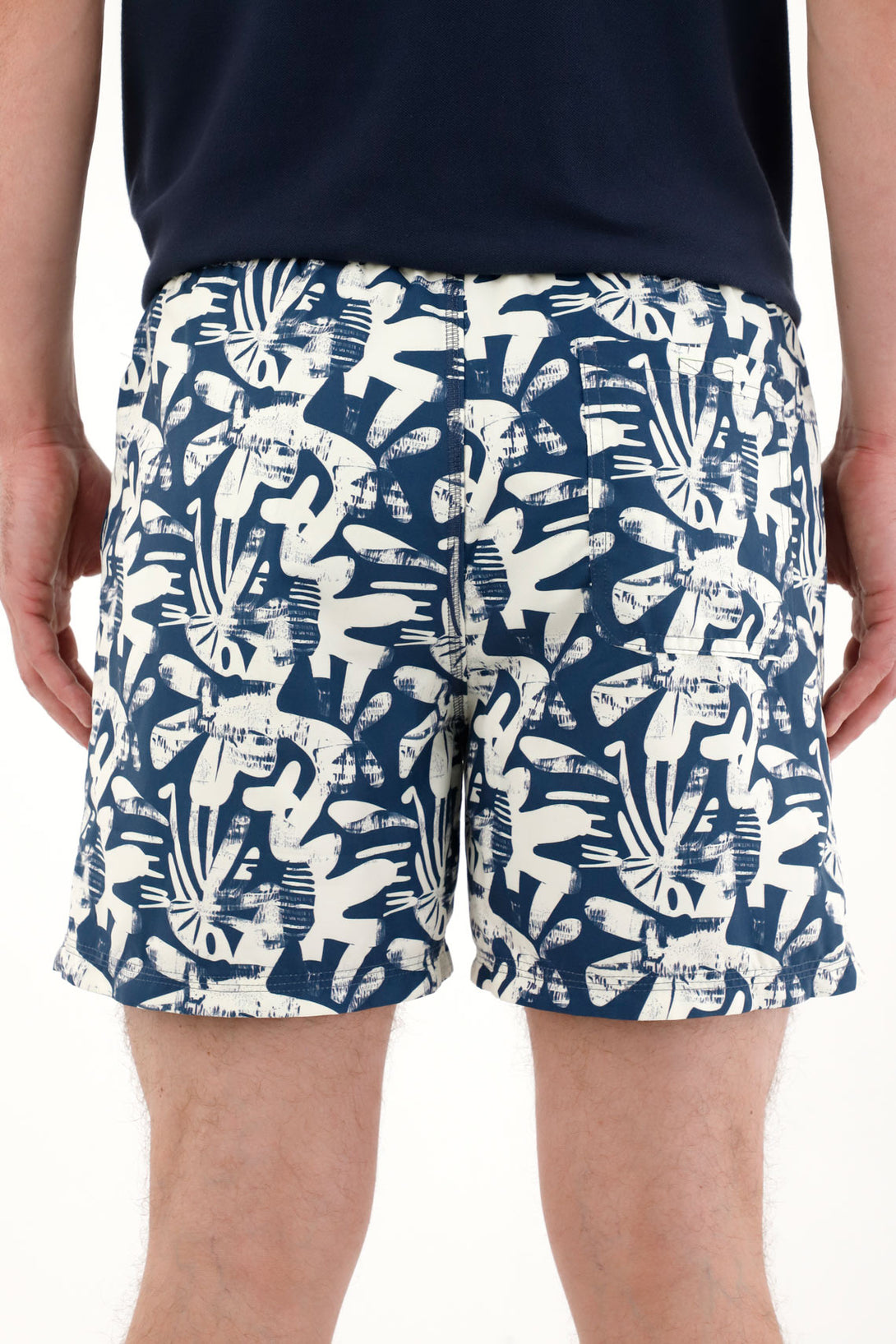 Men's Abstract Print Swim Trunks
