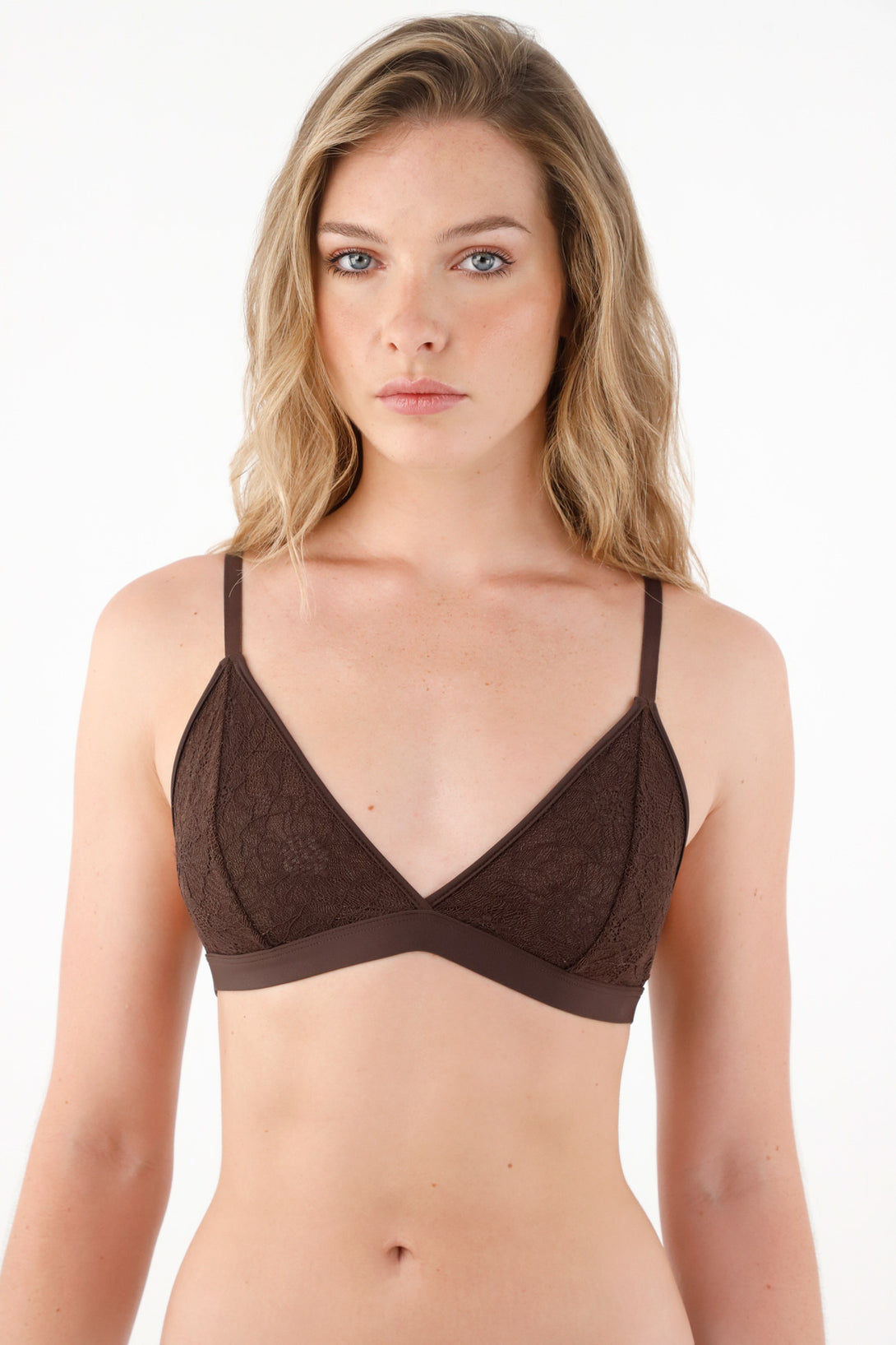 Women's Lace Top in Brown