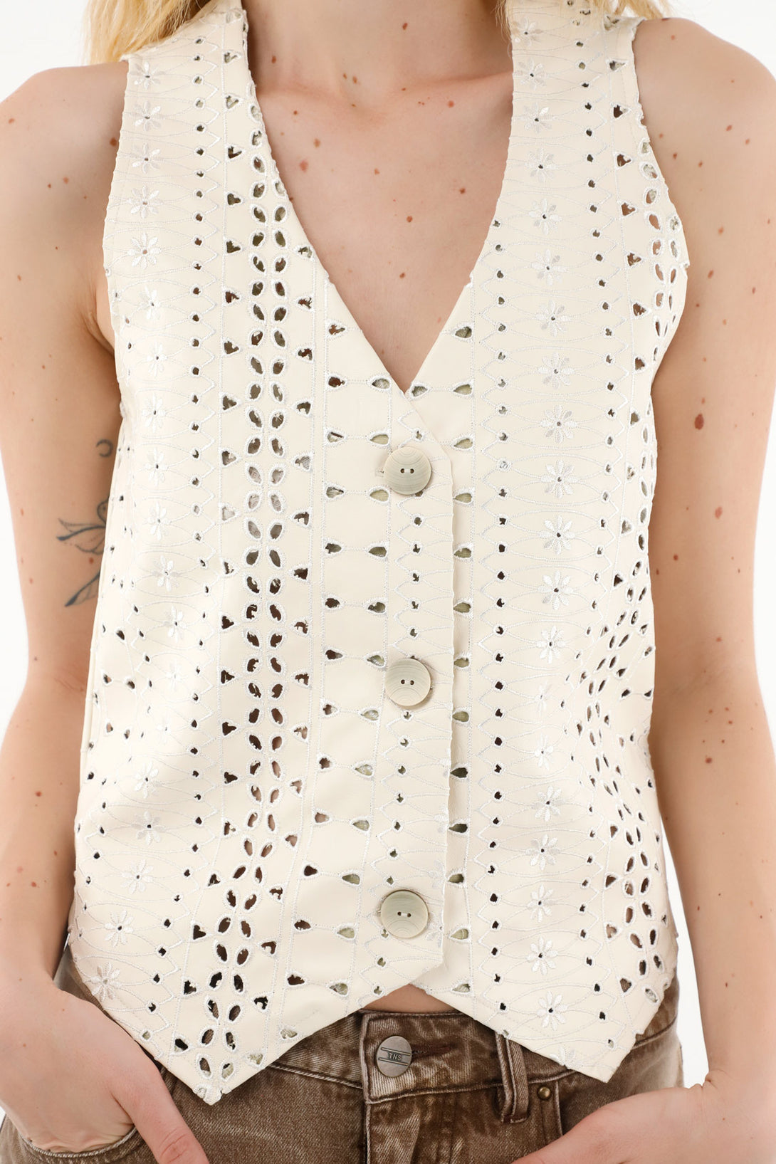 Women's Eyelet Vest