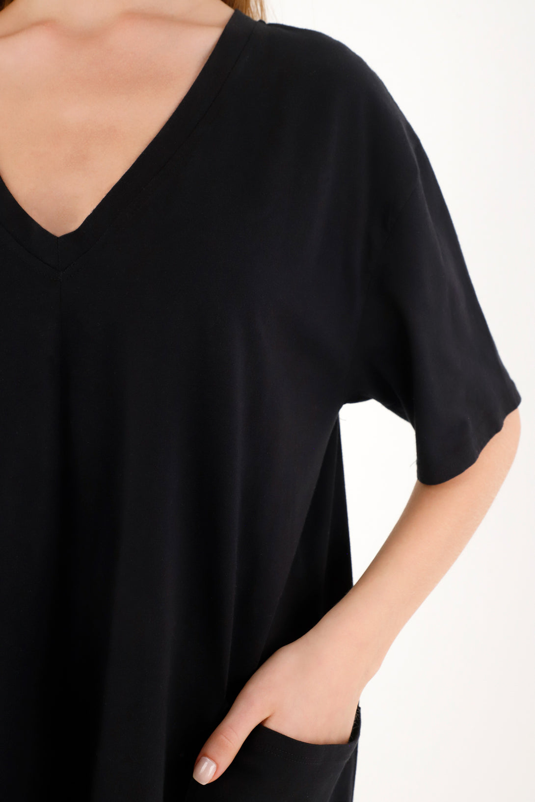 Enterizo corto negro tejido para mujer